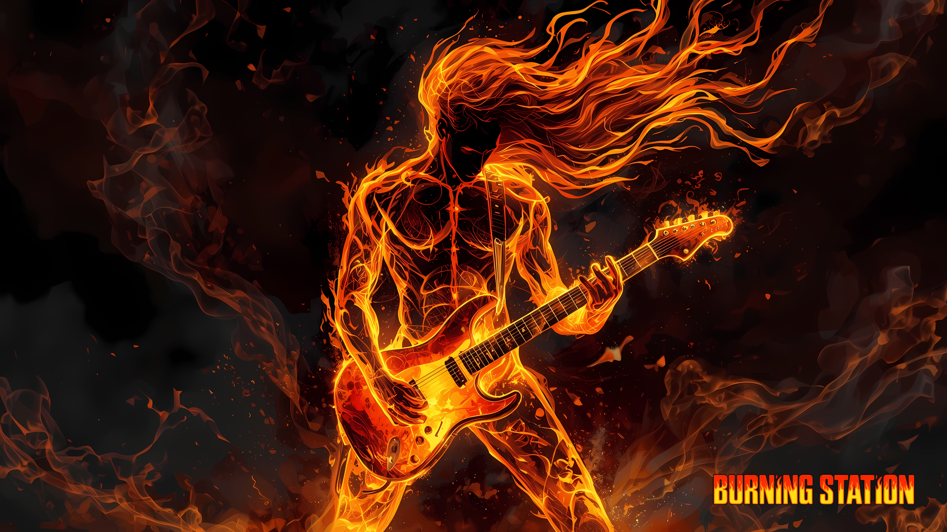 The Flaming Guitarist of Burning Station 2