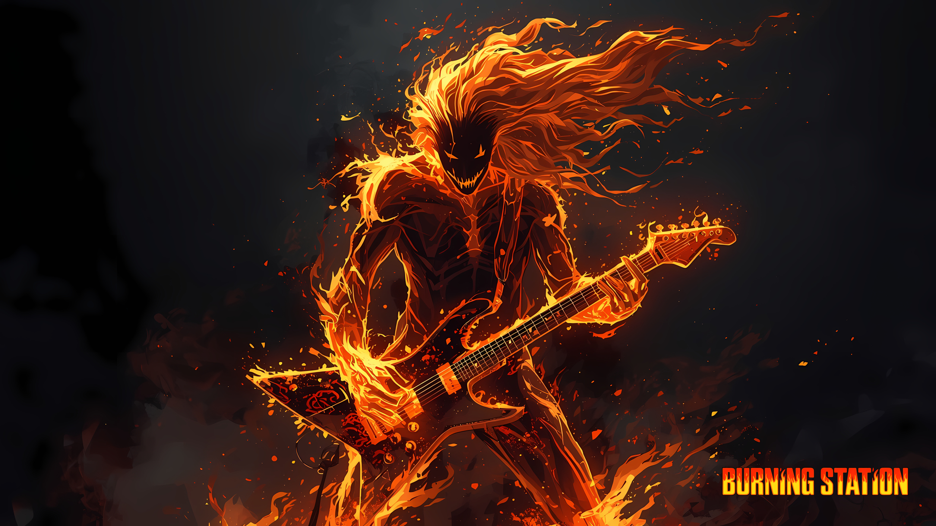 The Flaming Guitarist of Burning Station 3