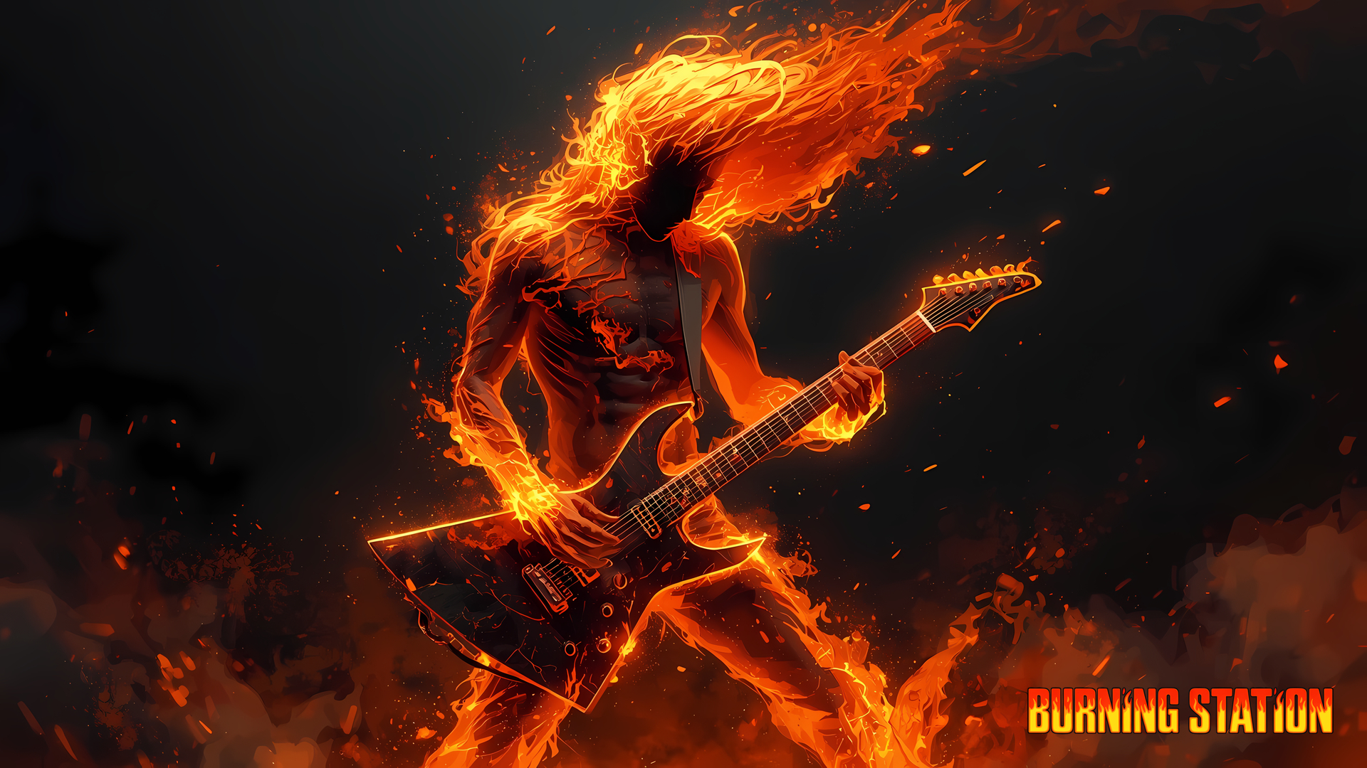 The Flaming Guitarist of Burning Station