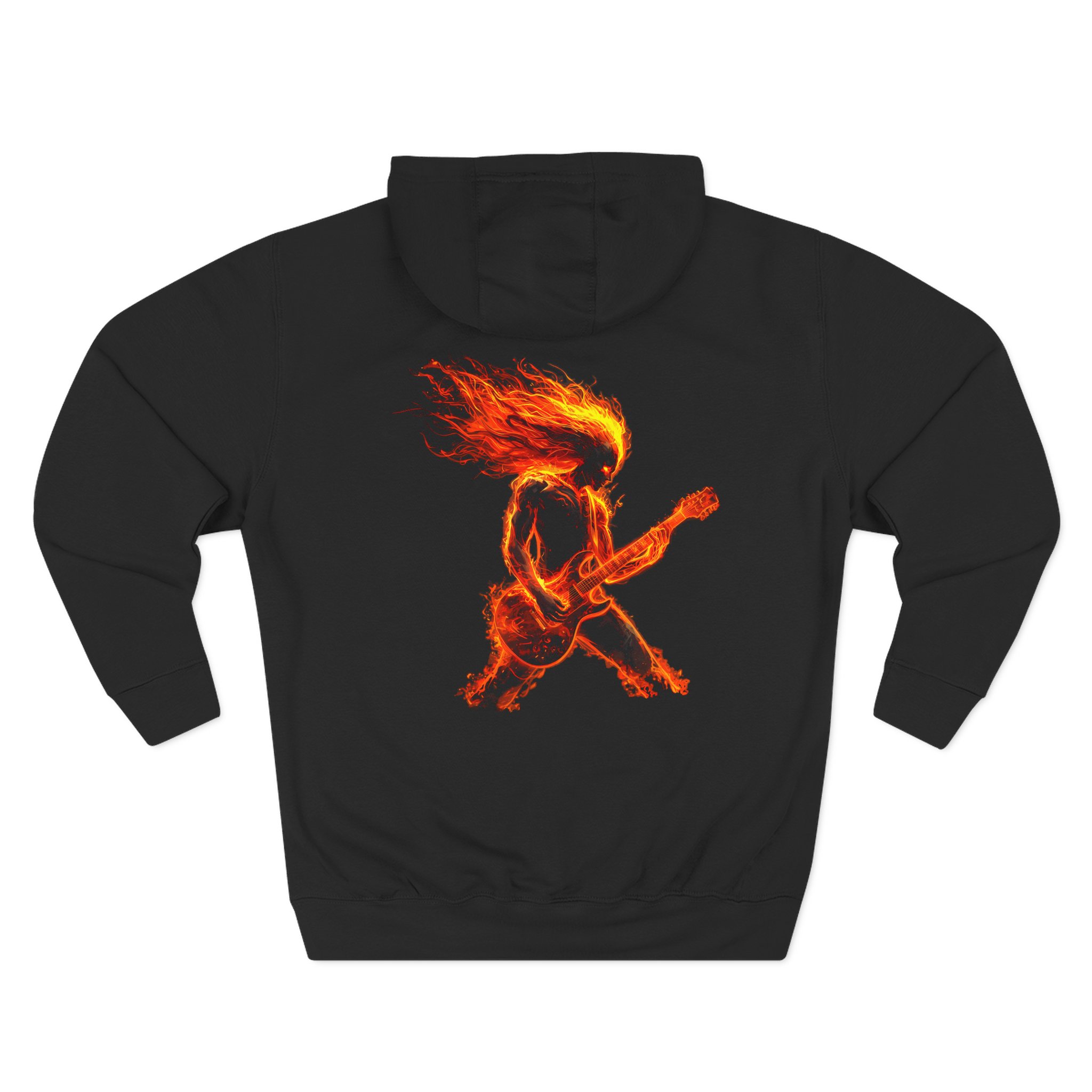 Three-Panel Fleece Hoodie – Burning Station Rock/Metal Edition - Image 2