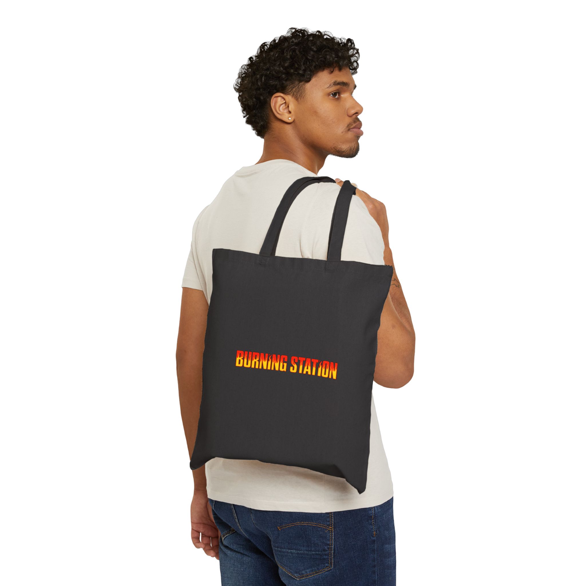 Cotton Canvas Tote Bag β Burning Station Rock/Metal Edition - Image 3