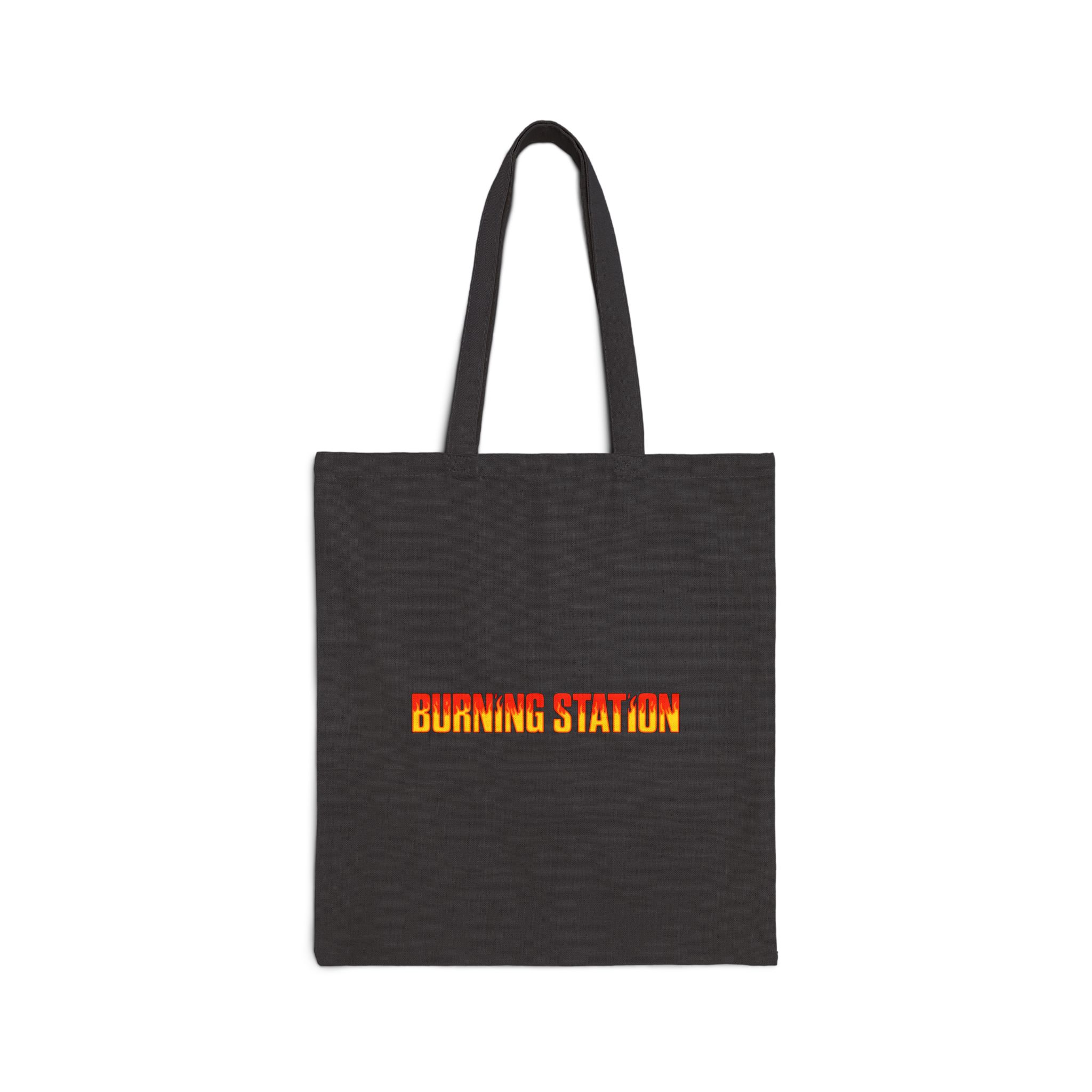 Cotton Canvas Tote Bag β Burning Station Rock/Metal Edition