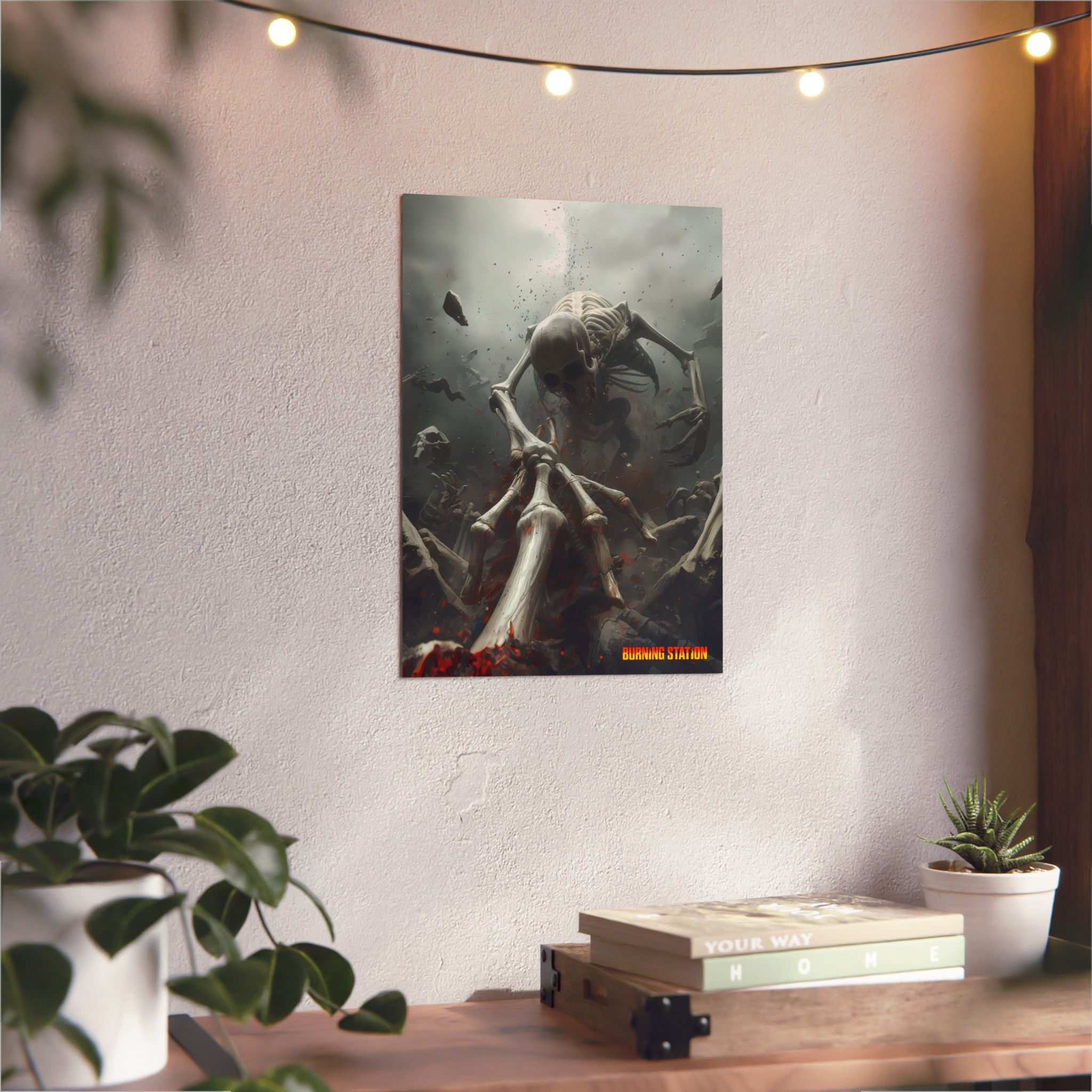 Borrowed Bones – Burning Station Rock/Metal Wall Art - Image 7
