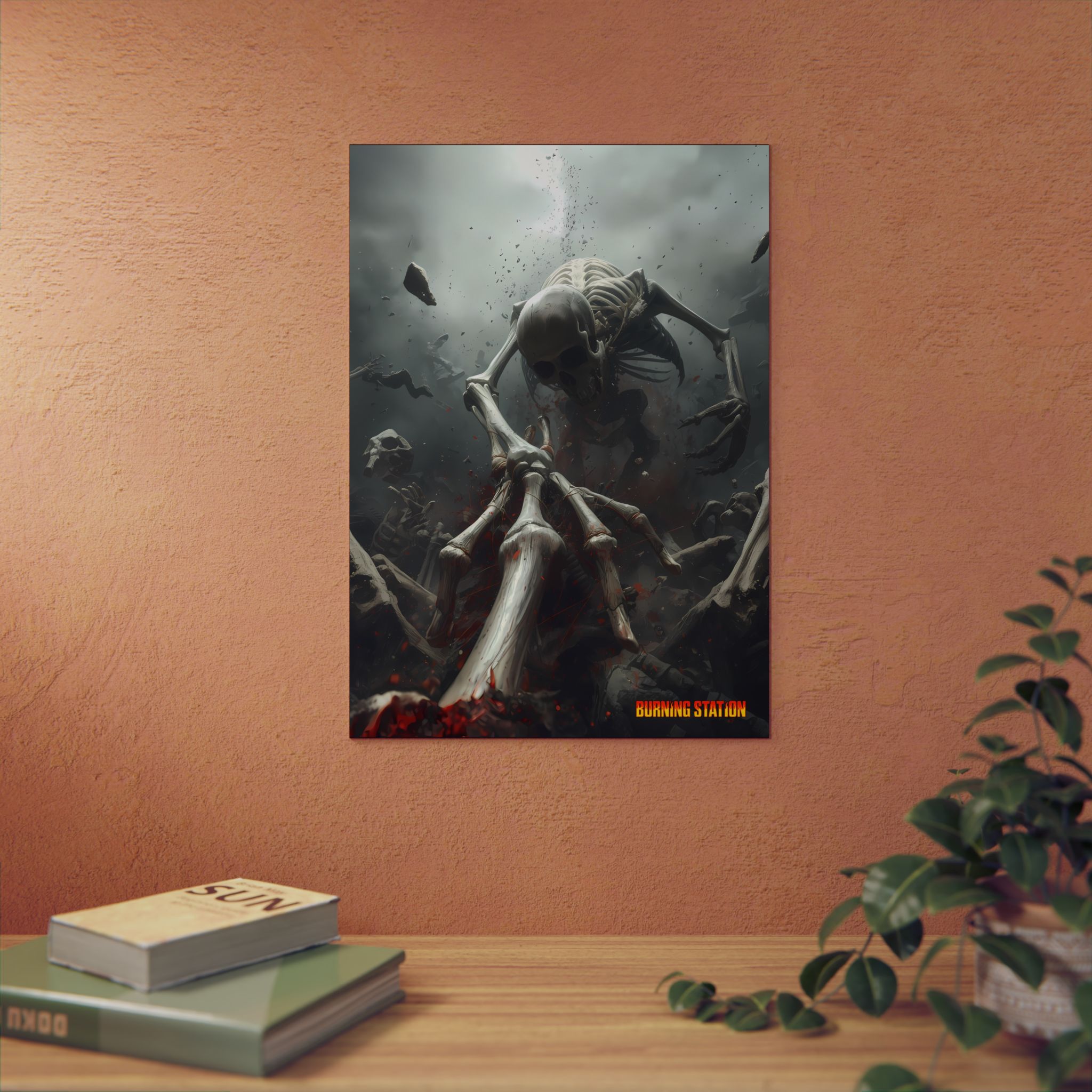 Borrowed Bones – Burning Station Rock/Metal Wall Art - Image 9