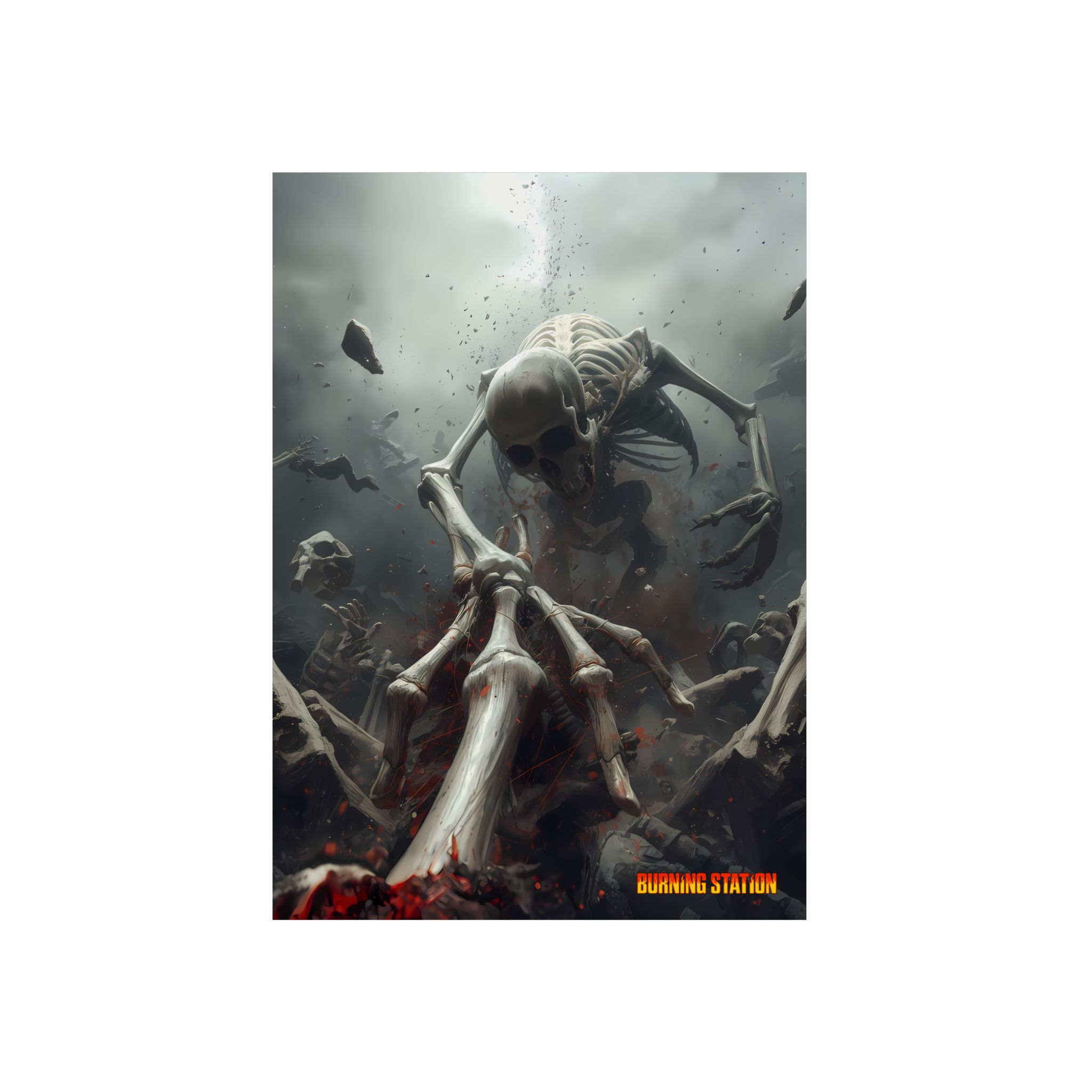 Borrowed Bones – Burning Station Rock/Metal Wall Art