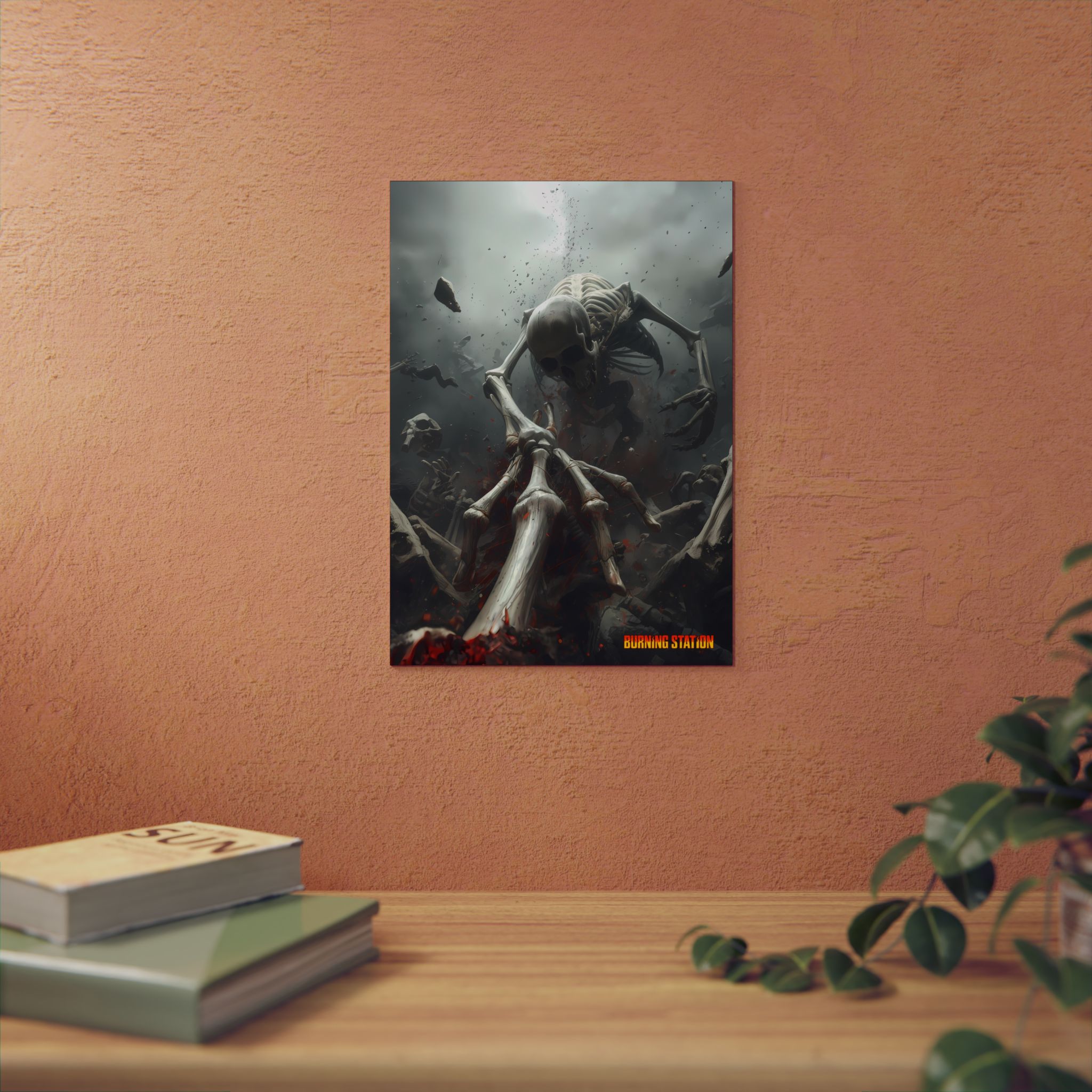 Borrowed Bones – Burning Station Rock/Metal Wall Art - Image 6