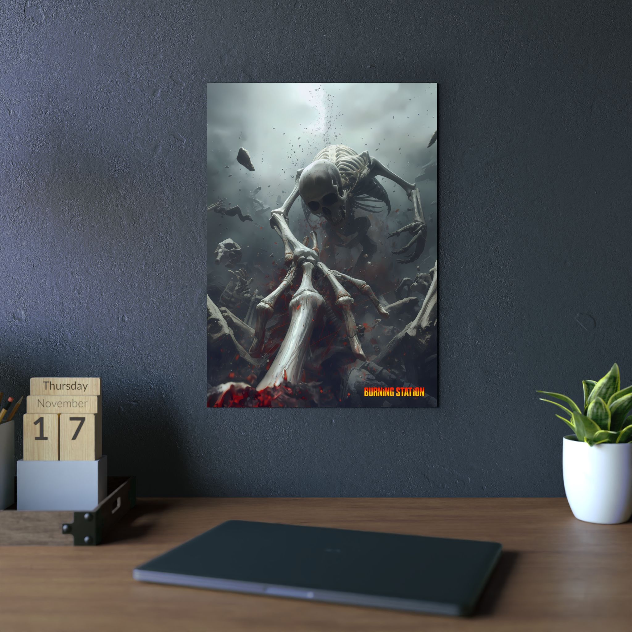 Borrowed Bones – Burning Station Rock/Metal Wall Art - Image 8