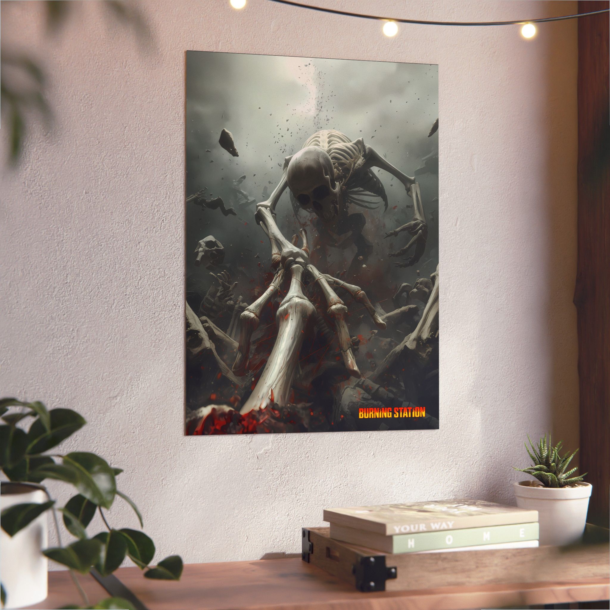 Borrowed Bones – Burning Station Rock/Metal Wall Art - Image 10